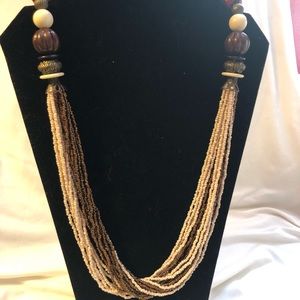 Multi colored Bead and sea bead necklace